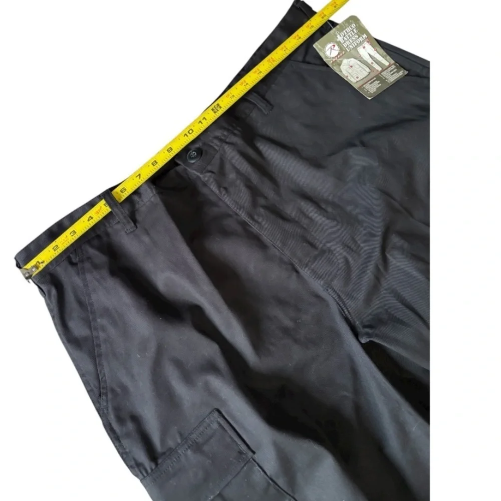 NWT Rothco Battle Dress Uniform Men’s Black Cargo Pants Size XL. 39/43